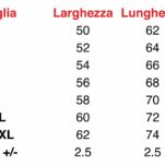 taglie felpa it220