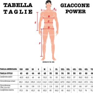 taglie giaccone power