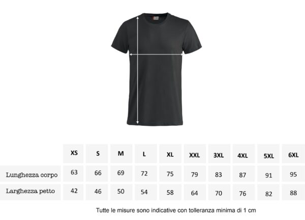taglie t-shirt clique